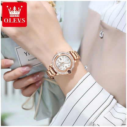 Reloj de Pulsera de Lujo para Mujer con Diamantes Resistencia al agua