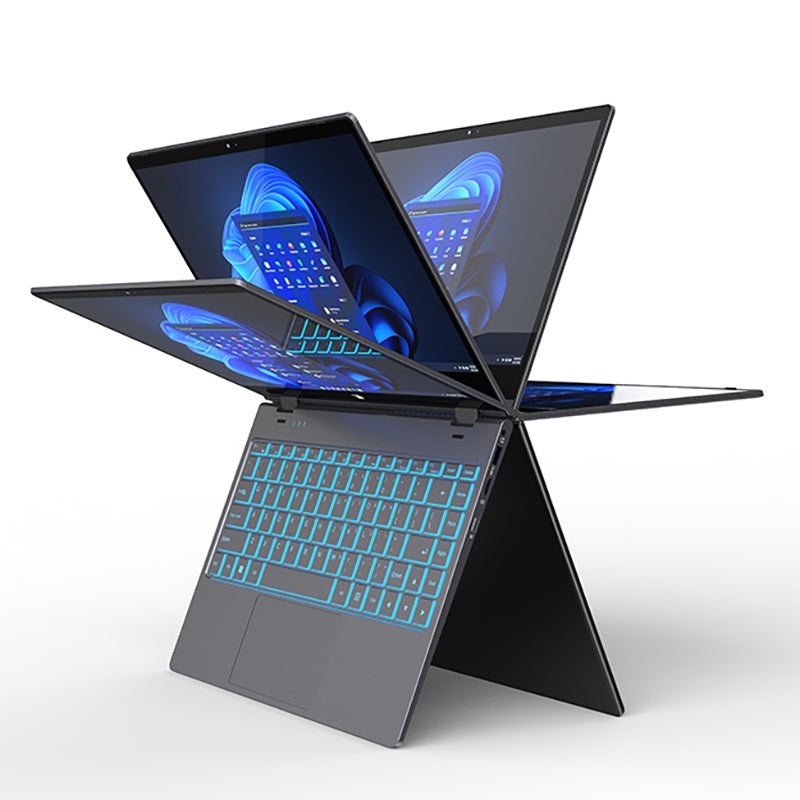 Notebook 2 en 1 Táctil 14.1” Full HD IPS, Intel N100, 16GB RAM, 512GB SSD, Convertible 360°, Ideal Oficina, Estudio y Productividad Avanzada