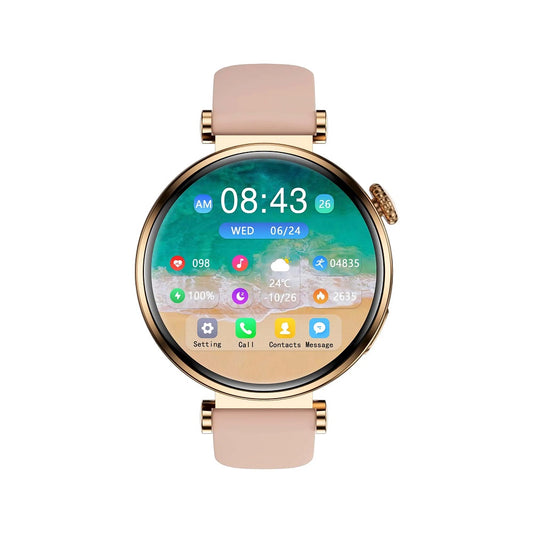 Reloj Inteligente GT4 Mini Mujer Estilo Salud con Doble Correa Silicona y Metálica Compatible IP68