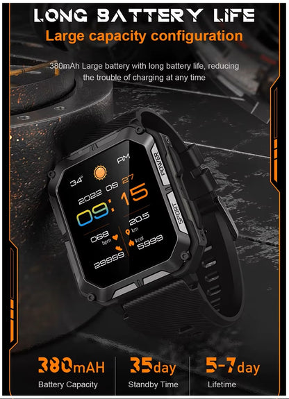 Smartwatch Deportivo C20Pro 1,83” HD | Llamadas BT, IP68, 123 Modos Deportivos, Monitor Salud, Batería 380mAh