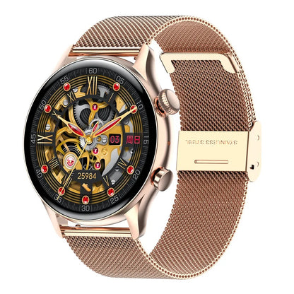 Reloj Inteligente Smartwatch Bluetooth Mujer Pantalla AMOLED Correa Metálica
