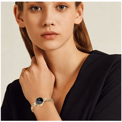 Pulsera Inteligente L6 Mujer IP67 Monitoreo de Salud, Cadena Metálica Elegante, Control por Gestos