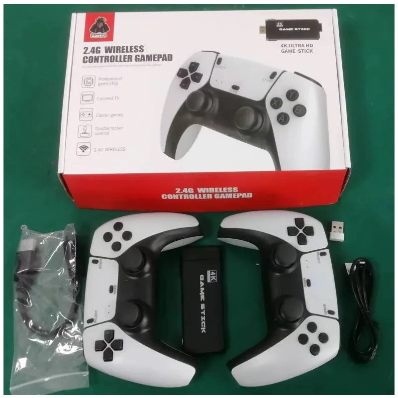 Consola de Videojuegos Retro M8 Pro con Game Stick 4K, 2 Controles Inalámbricos y Más de 20.000 Juegos