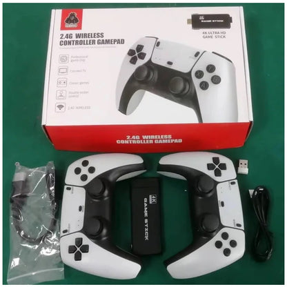 Consola de Videojuegos Retro M8 Pro con Game Stick 4K, 2 Controles Inalámbricos y Más de 20.000 Juegos