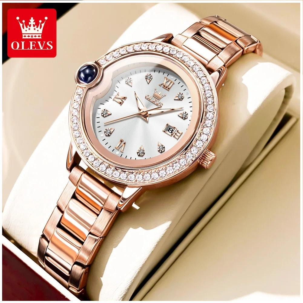 Reloj de Pulsera de Lujo para Mujer con Diamantes Resistencia al agua