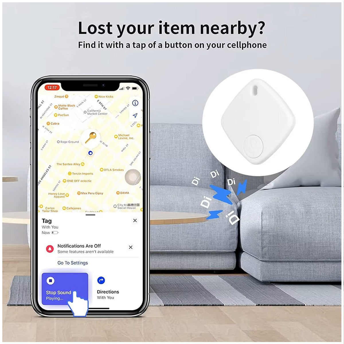 Localizador GPS Inteligente Bluetooth Anti-Pérdida Llaves Mascotas etc