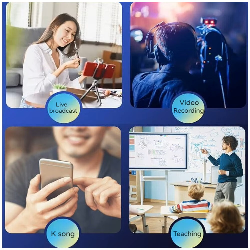 Micrófono Inalámbrico Profesional Dual J13 Pro con Estuche de Carga y Conectores Lightning / Tipo-C