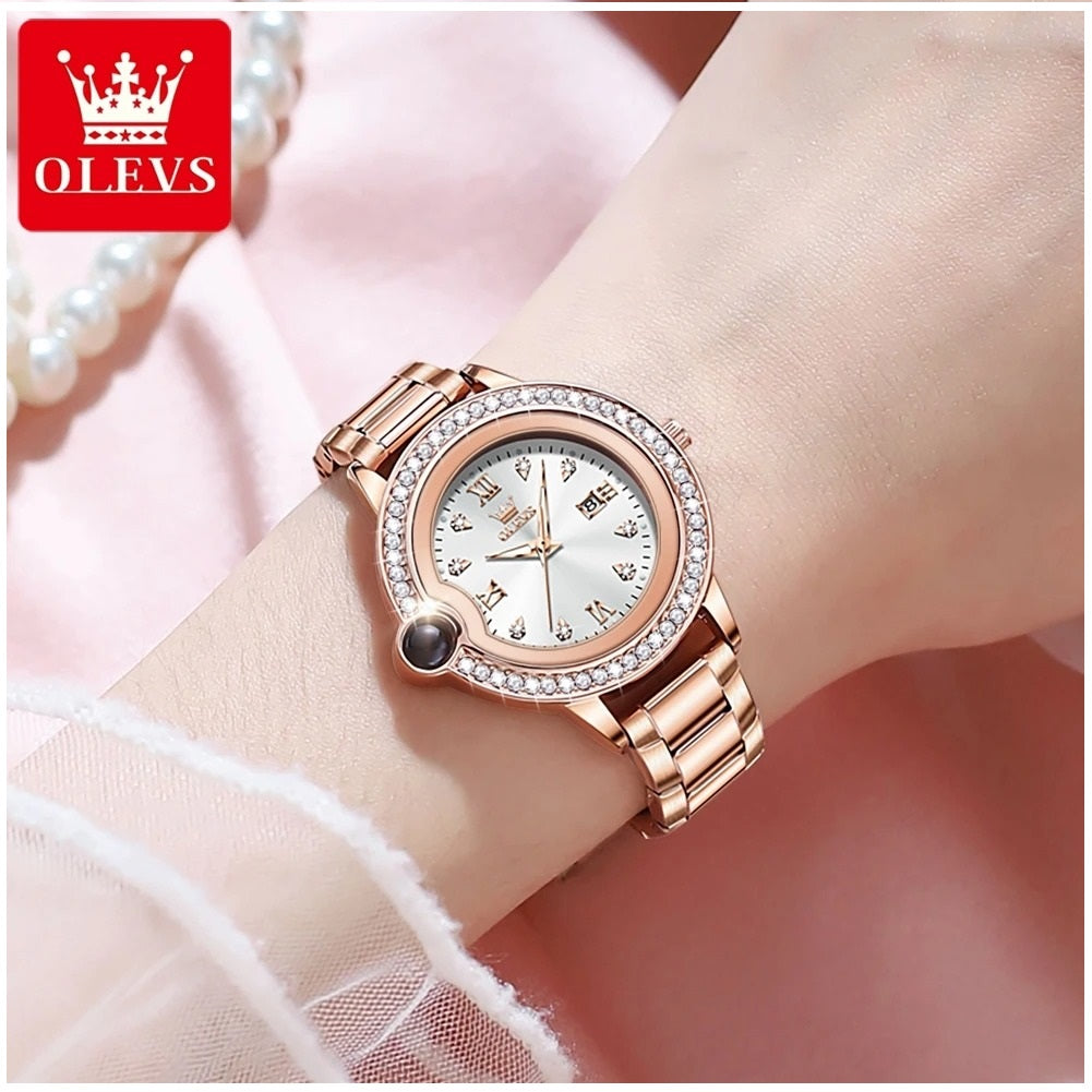 Reloj de Pulsera de Lujo para Mujer con Diamantes Resistencia al agua