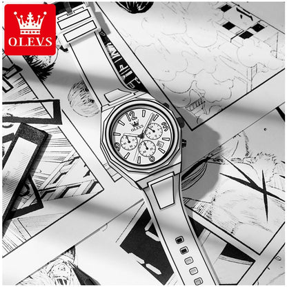 Reloj Multifuncional Estilo Manga Cuarzo  Impermeable y Luminoso