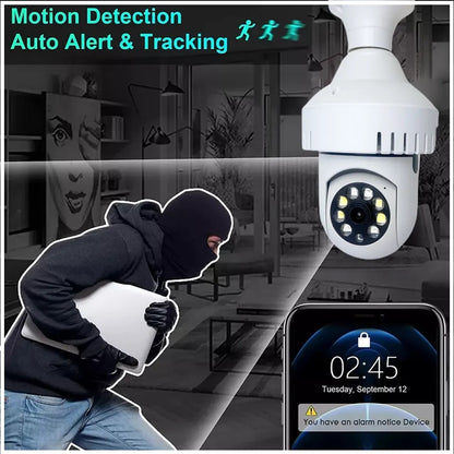 Cámara IP 360° Ampolleta motorizada Full HD Detector de Humo Alarma