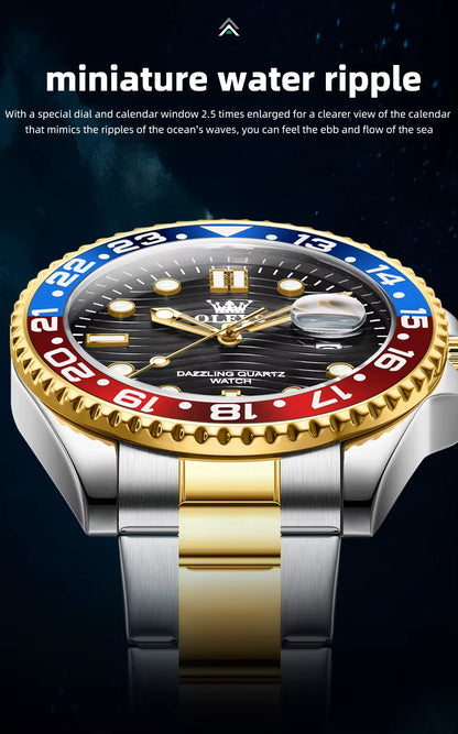 Reloj de Pulsera Hombre Deportivo y de Lujo Correa de Acero Inoxidable