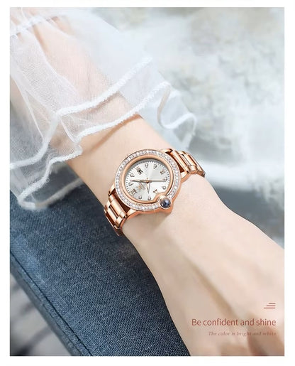 Reloj de Pulsera de Lujo para Mujer con Diamantes Resistencia al agua