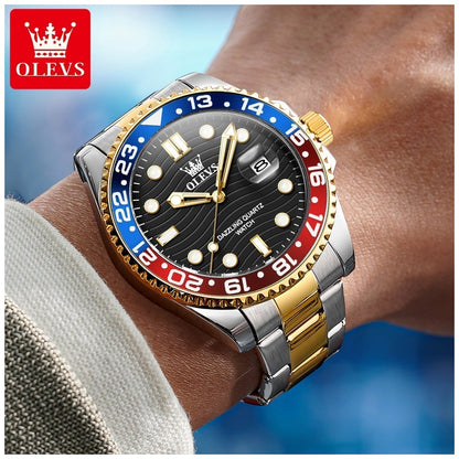 Reloj de Pulsera Hombre Deportivo y de Lujo Correa de Acero Inoxidable