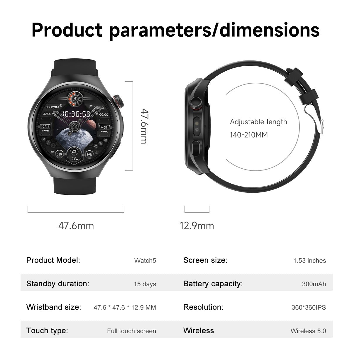 Smartwatch Reloj Inteligente Llamadas Bluetooth, Monitoreo de Salud