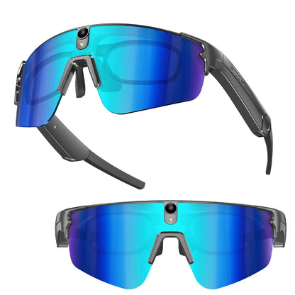 Gafas Inteligentes con IA 1080P Cámara 8MP, Traducción en Tiempo Real, Bluetooth 5.4, Uso Deportivo y Profesional