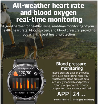 Smartwatch Deportivo Táctico AMOLED 1.75”  IP67, 600mAh, Bluetooth HD Compatible Android & iOS
