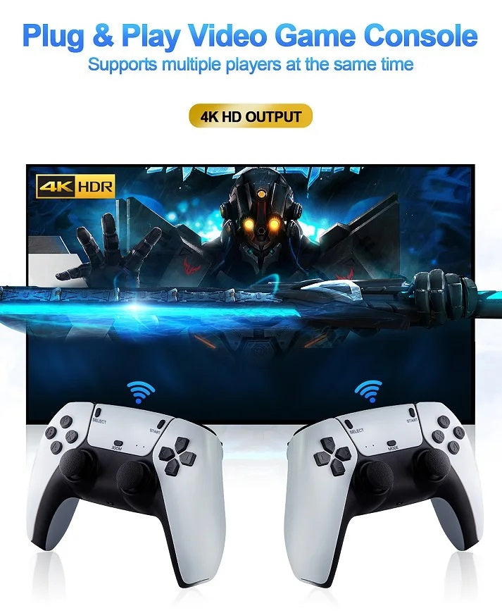 Consola de Videojuegos Retro M8 Pro con Game Stick 4K, 2 Controles Inalámbricos y Más de 20.000 Juegos