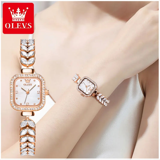 Reloj de Mujer Elegante con Diseño de Sirena, Cristales de Zirconia