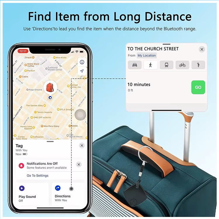 Localizador GPS Inteligente Bluetooth Anti-Pérdida Llaves Mascotas etc