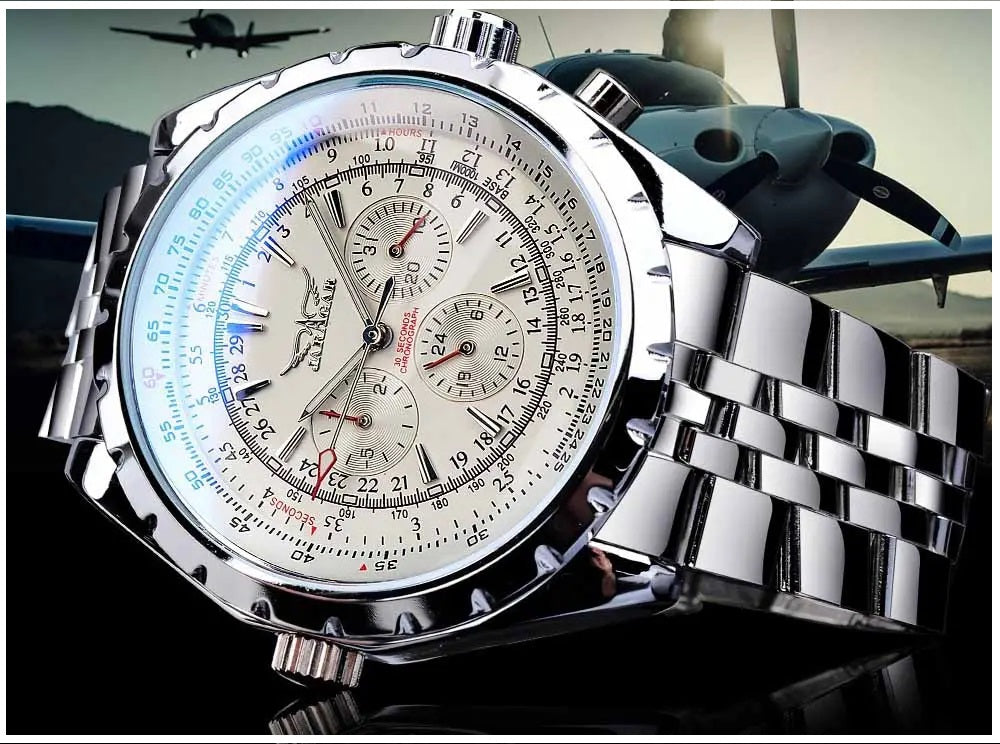 Reloj Automático Deportivo para Hombre Movimiento Mecánico Cronógrafo
