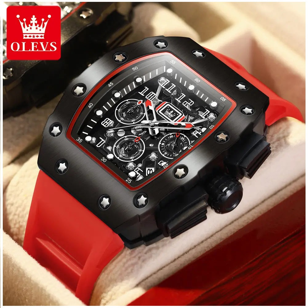 Reloj Deportivo de Lujo para Hombre Correa Silicona y Cristal Zafiro