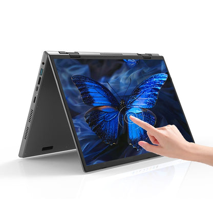Notebook 2 en 1 Táctil 14.1” Full HD IPS, Intel N100, 16GB RAM, 512GB SSD, Convertible 360°, Ideal Oficina, Estudio y Productividad Avanzada