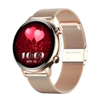 Reloj Inteligente Smartwatch Bluetooth Mujer Pantalla AMOLED Correa Metálica