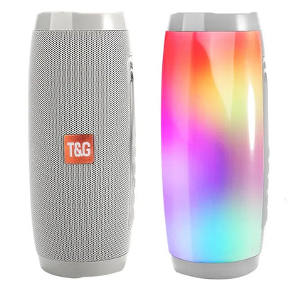 Parlante Portátil Bluetooth Altavoces inalámbricos Waterproof Luz LED Blanco