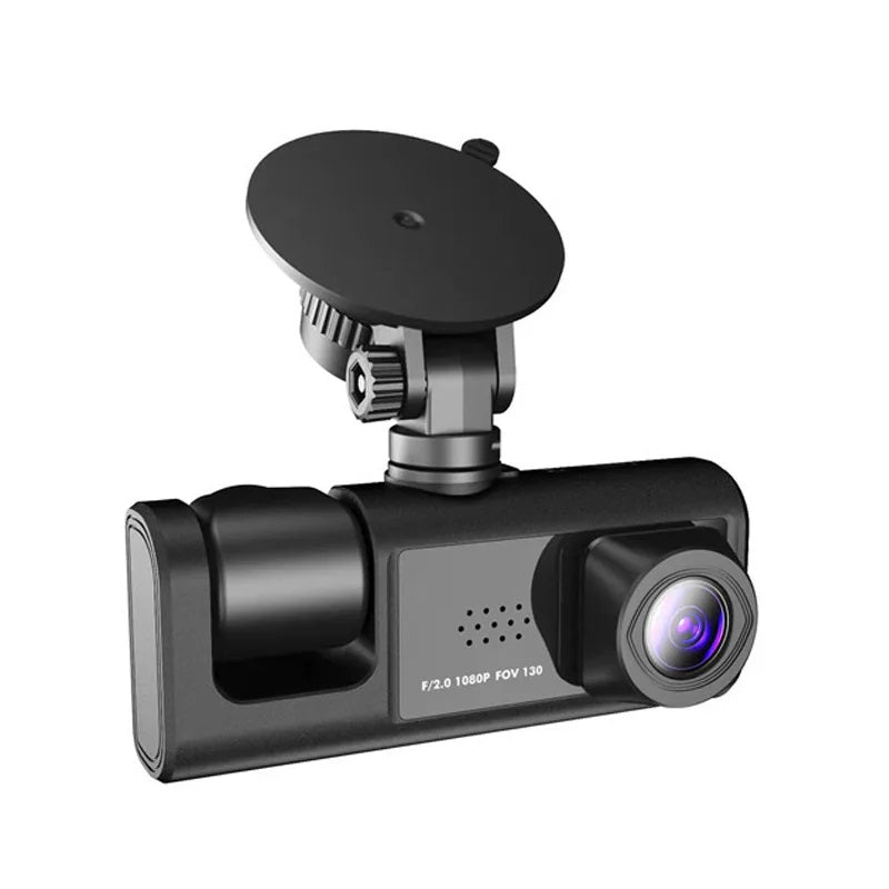 Cámara DVR para Auto Full HD 1080P 3 Canales Visión Nocturna WiFi Detección de Movimiento