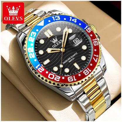 Reloj de Pulsera Hombre Deportivo y de Lujo Correa de Acero Inoxidable