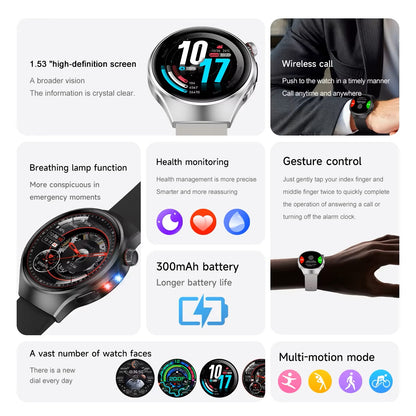 Smartwatch Reloj Inteligente Llamadas Bluetooth, Monitoreo de Salud