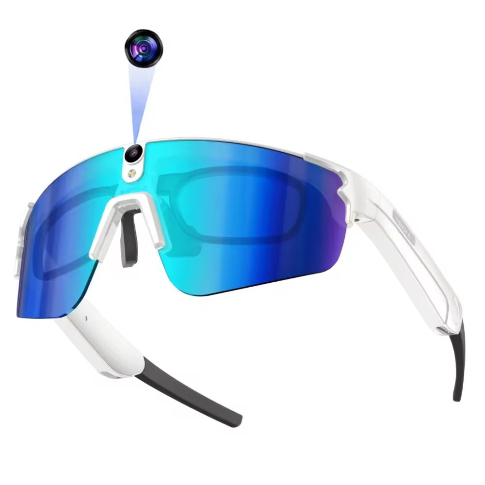 Gafas Inteligentes con IA 1080P Cámara 8MP, Traducción en Tiempo Real, Bluetooth 5.4, Uso Deportivo y Profesional