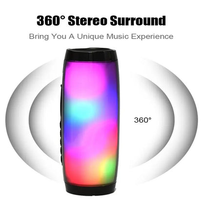 Parlante Portátil Bluetooth Altavoces inalámbricos Waterproof Luz LED Blanco