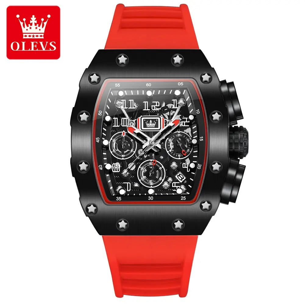 Reloj Deportivo de Lujo para Hombre Correa Silicona y Cristal Zafiro