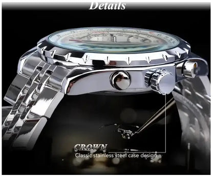 Reloj Automático Deportivo para Hombre Movimiento Mecánico Cronógrafo