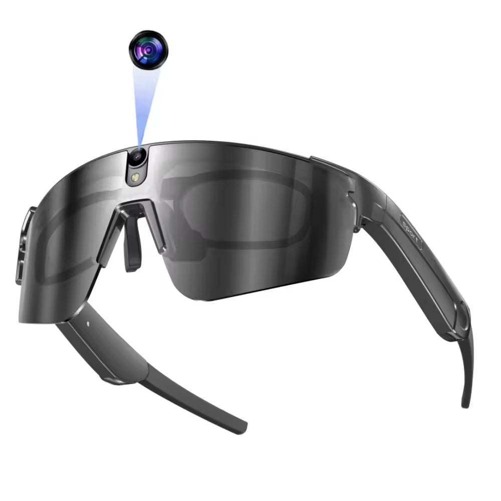 Gafas Inteligentes con IA 1080P Cámara 8MP, Traducción en Tiempo Real, Bluetooth 5.4, Uso Deportivo y Profesional