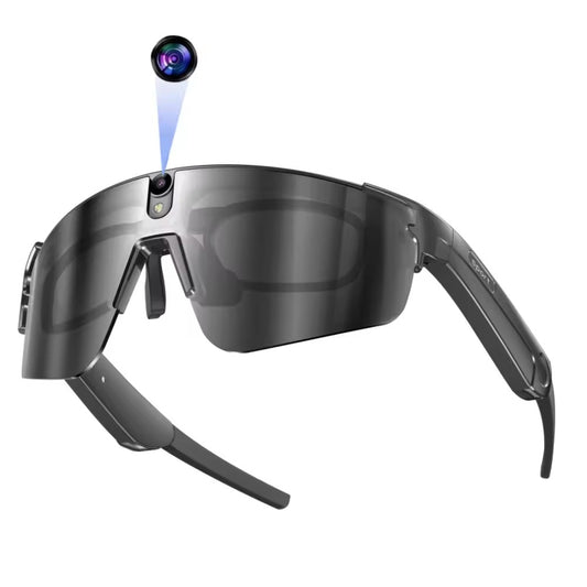 Gafas Inteligentes con IA 1080P Cámara 8MP, Traducción en Tiempo Real, Bluetooth 5.4, Uso Deportivo y Profesional
