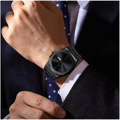 Reloj Analógico de Cuarzo para Hombre 41 mm con Calendario Día/Fecha, Acero Inoxidable, Resistente al Agua 3 ATM, Estilo Ejecutivo y Elegante para Uso Diario
