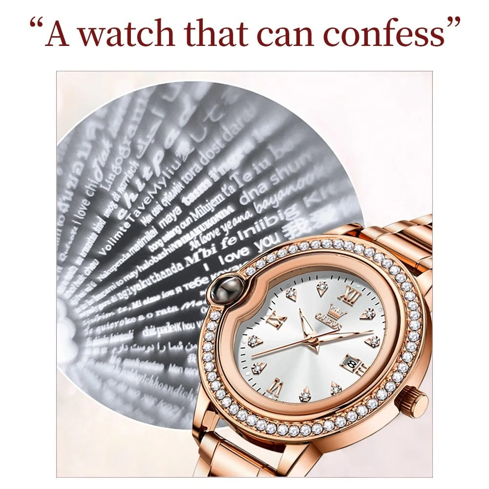 Reloj de Pulsera de Lujo para Mujer con Diamantes Resistencia al agua
