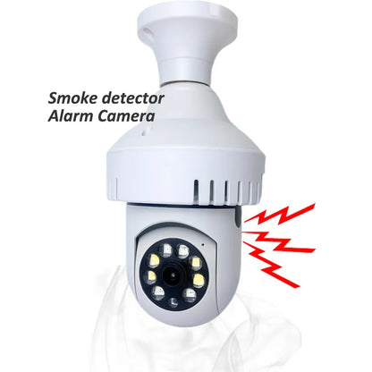 Cámara IP 360° Ampolleta motorizada Full HD Detector de Humo Alarma