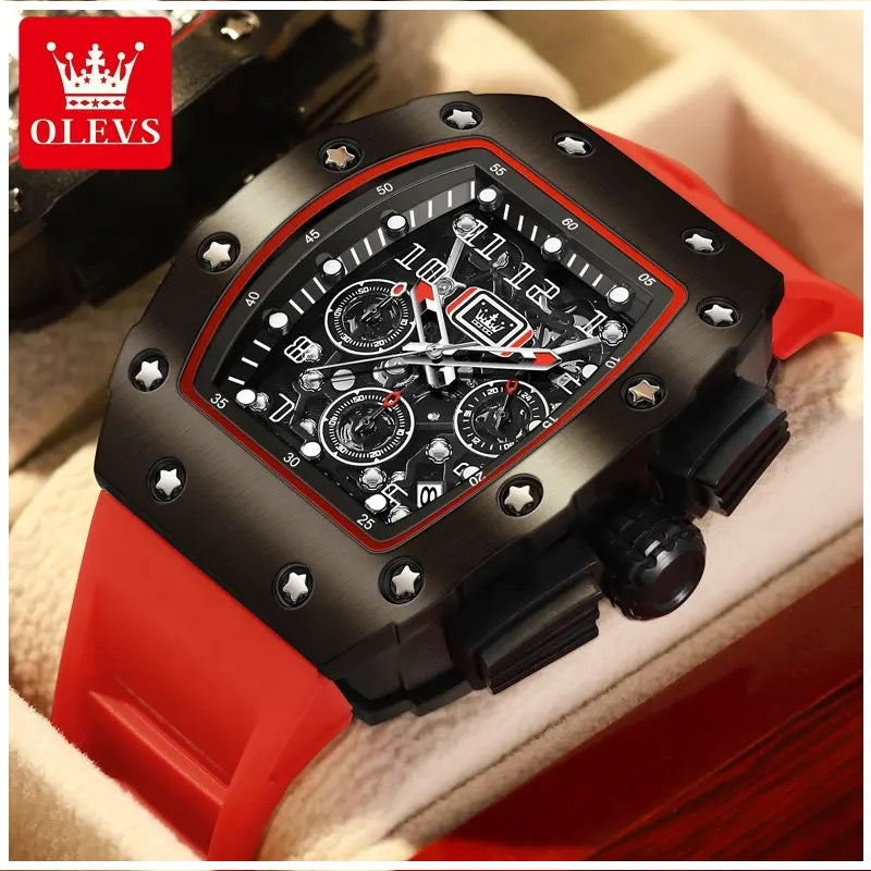 Reloj Deportivo de Lujo para Hombre Correa Silicona y Cristal Zafiro