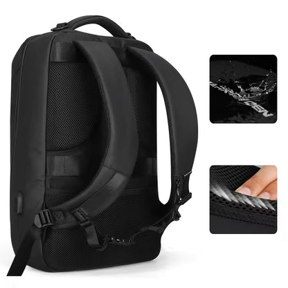 Mochila Impermeable Multifuncional Carga USB Ideal Viajes y Oficina