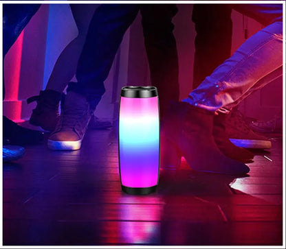 Parlante Portátil Bluetooth Altavoces inalámbricos Waterproof Luz LED Blanco