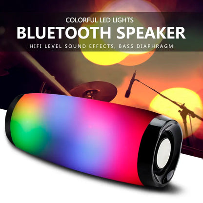 Parlante Portátil Bluetooth Altavoces inalámbricos Waterproof Luz LED Azul