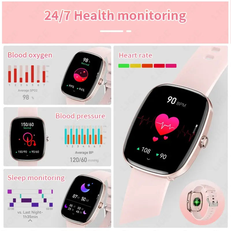 Reloj Inteligente T69 Llamadas Bluetooth, Pantalla 1.83”, Monitor de Salud Integral y Resistencia al Agua IP67