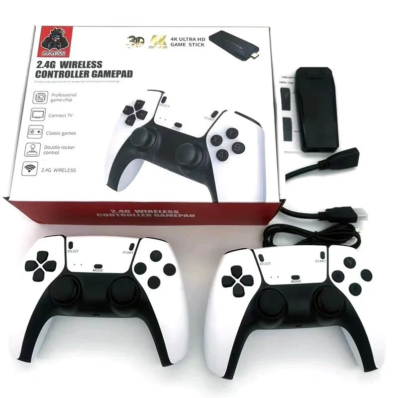 Consola de Videojuegos Retro M8 Pro con Game Stick 4K, 2 Controles Inalámbricos y Más de 20.000 Juegos