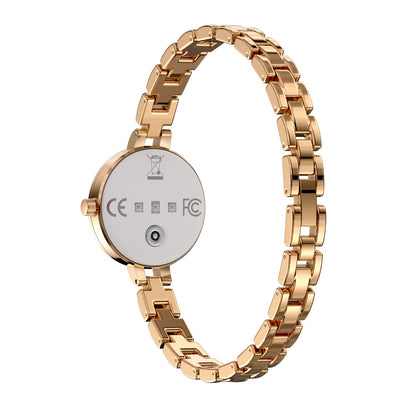 Pulsera Inteligente L6 Mujer IP67 Monitoreo de Salud, Cadena Metálica Elegante, Control por Gestos