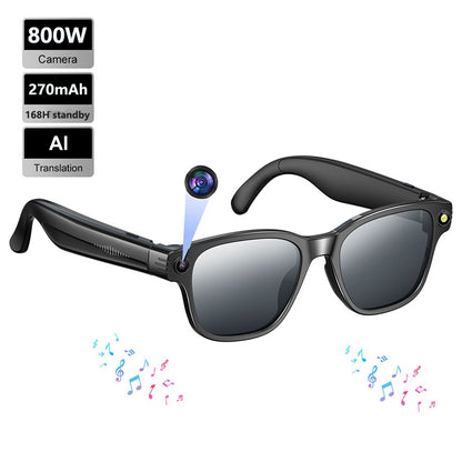 Gafas Inteligentes L802 con Cámara 8MP, Grabación 1200P, Traducción Multilingüe, Conexión WiFi y Bluetooth, Lentes Polarizados IPX5