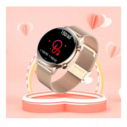 Reloj Inteligente Smartwatch Bluetooth Mujer Pantalla AMOLED Correa Metálica