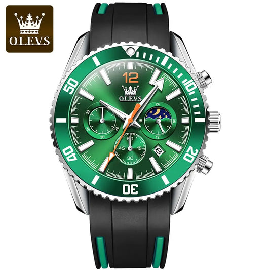 Reloj Cronógrafo Deportivo para Hombre Calendario Resistencia al Agua